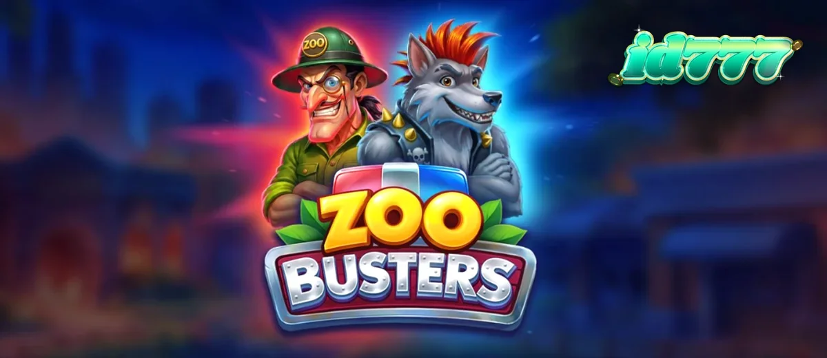 Tampilan visual karakter serigala punk dalam slot Zoo Busters
